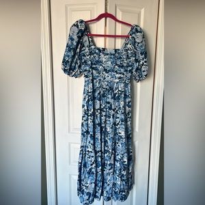 Abecrombie poplin puff sleeve dress